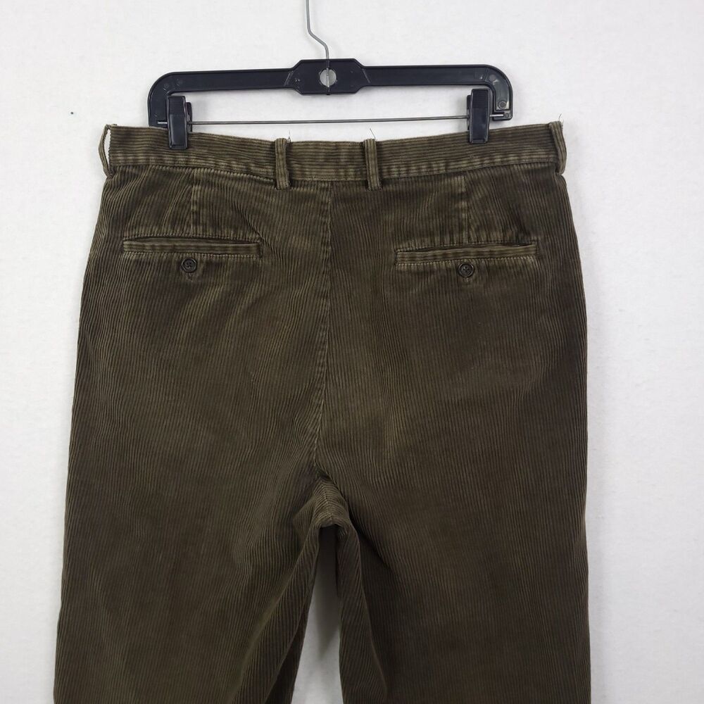 Vintage Gap Corduroy Pants Mens Size 36x34 Olive Green Pleated Relaxed Baggy Y2K - Picture 10 of 13
